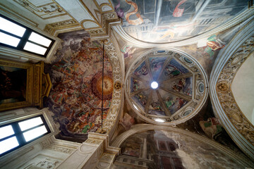 Fototapeta na wymiar Interior of San Marco church in Milan, Italy