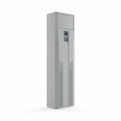 A silver air conditioner, 3d rendering
