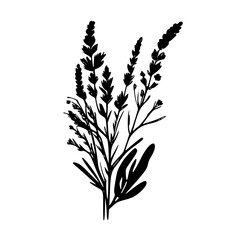 Lavender - Minimalist and Flat Logo - Vector illustration