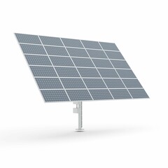3D rendering of a large solar panel isolated on white background
