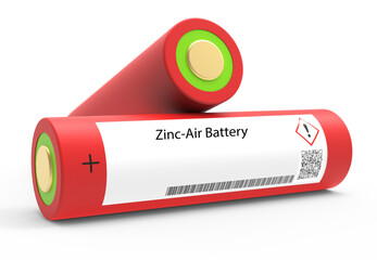 Zinc-air Battery A zinc-air battery is a primary battery that uses oxygen from the air to react with zinc to 