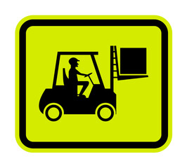 Forklift truck sign,Hazard warning forklift