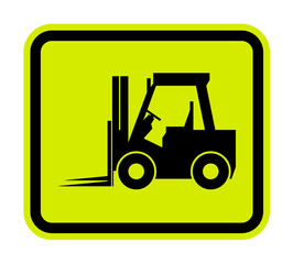 Forklift truck sign,Hazard warning forklift