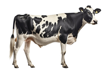 Holstein cow on transparent background