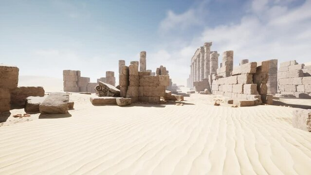 Ruines of Amun temple in Soleb