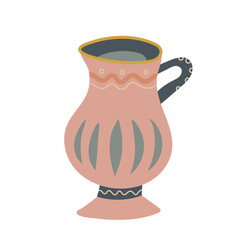 tea cup tableware isolated white background. vector illustration