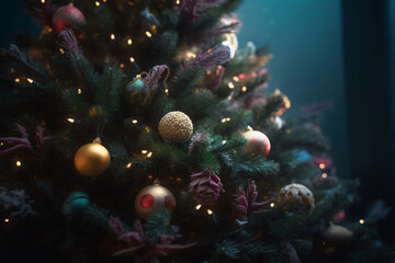 Obraz na płótnie Canvas Nice and colorful Christmas Tree