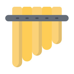 Panpipe Flat Icon