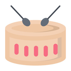 Snare Drum Flat Icon