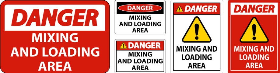 Danger Fire Will Cause Toxic Fumes Sign On White Background