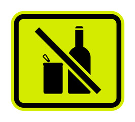 No alcohol sign, No Drinking alcohol