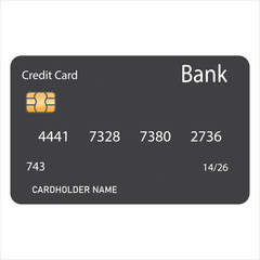 bank card vector, illustration, symbol