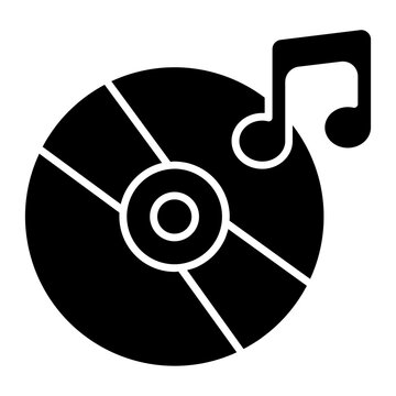 Music CD Glyph Icon