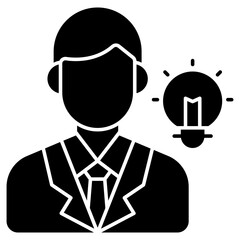 An editable design icon of creative man