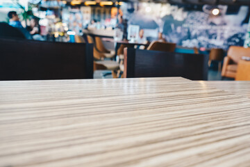 Abstract vintage blurred cafe restaurant with people customer