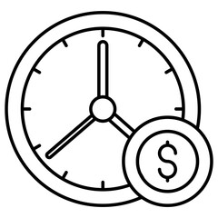 Obraz premium Trendy vector design of time is money 