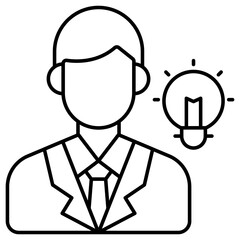 An editable design icon of creative man