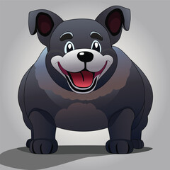 Smiling Bulldog puppy cute concept cartoon vector design