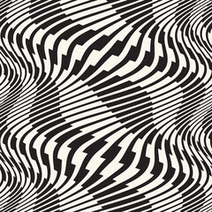 Monochrome Moiré Effect Textured Swirl Pattern