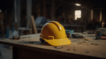 Safety First: Stay Protected with a Bright Yellow Hard Hat