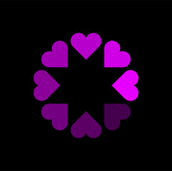 Pink hearts with loading idea.