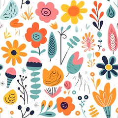 seamless pattern with flowers