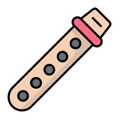 Flute Line Color Icon