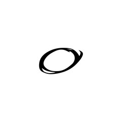 hand drawn circle on transparent background. PNG