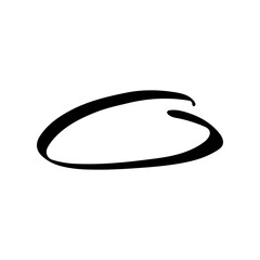 hand drawn circle on transparent background. PNG