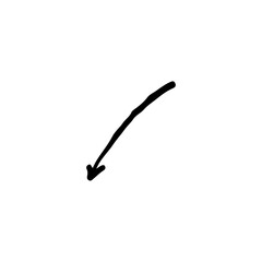 hand drawn arrow on transparent background. PNG
