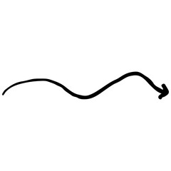 hand drawn arrow on transparent background. PNG