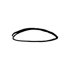 hand drawn circle on transparent background. PNG