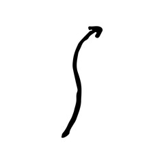 hand drawn arrow on transparent background. PNG