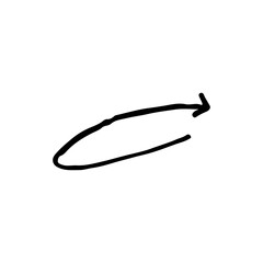 hand drawn arrow on transparent background. PNG