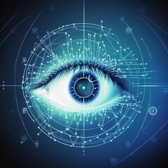 Obraz premium Personal internet security access with futuristic control protection.Robot dna system concept, future scientific technology innovation science. generative ai