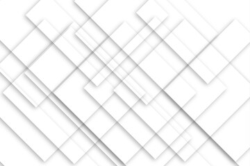 Abstract white and grey geometric glossy square lines background. Abstract geometric banner design.