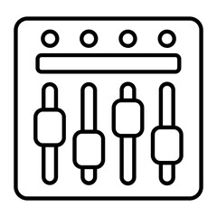 Equalizer Thin Line Icon