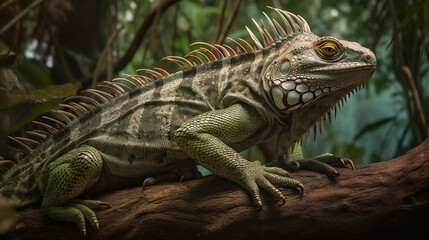 Majestic Iguana: A Close-Up Look at this Fascinating Reptile