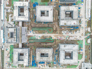 aerial view of construction site