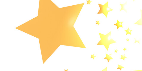 XMAS Banner with golden decoration. Festive border with falling glitter dust and stars.