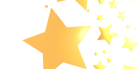 XMAS Banner with golden decoration. Festive border with falling glitter dust and stars.