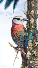 bird on a branch made using Generative AI Technology.