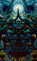 stained glass window made using Generative AI Technology.