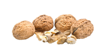 Walnuts on transparent png