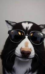 black and white cat made using Generative AI Technology.