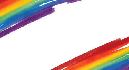 Rainbow  flag watercolor background.LGBT  Pride month texture concept. vector