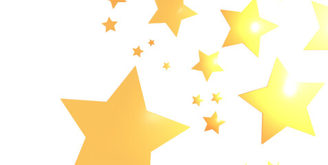 XMAS Banner with golden decoration. Festive border with falling glitter dust and stars.