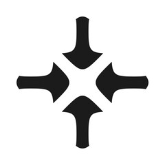 Four Squircle Arrows Inward Pointing Icon