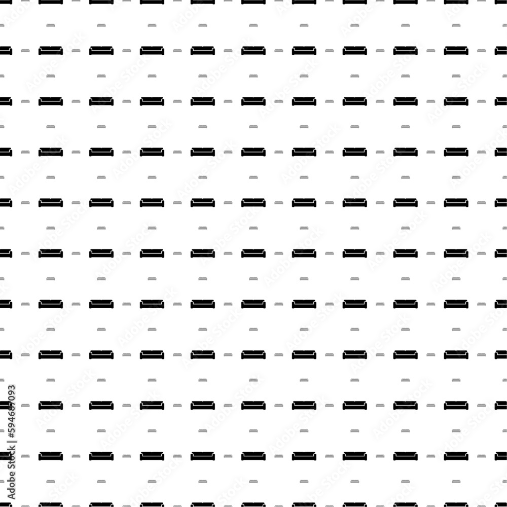 Poster square seamless background pattern from black sofa symbols are different sizes and opacity. the patt