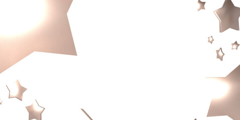 Obraz premium XMAS Stars - Glossy 3D Christmas star icon. Design element for holidays. -